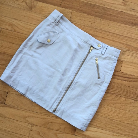 J. Crew Dresses & Skirts - J.Crew ‘Nikki’ Khaki Zip Linen Skirt WOMANS Size 0